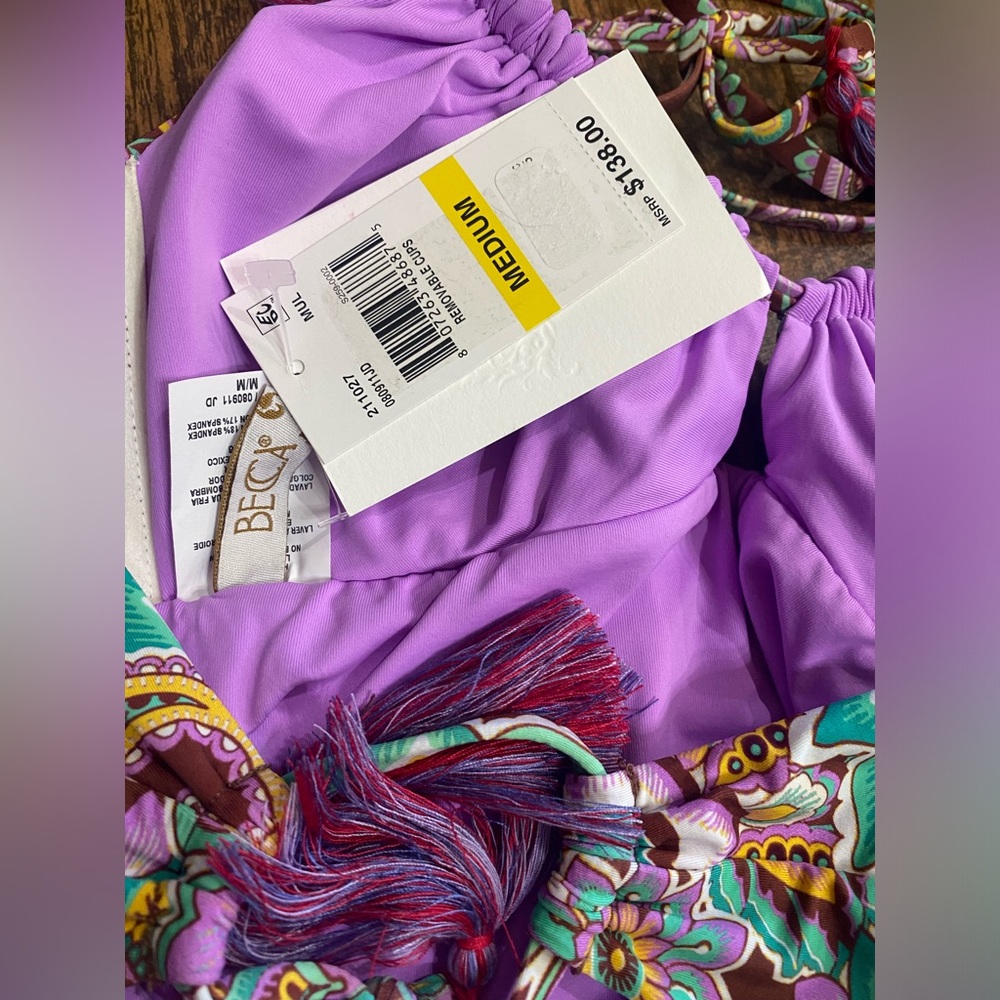 BECCA retro 70s floral print swimsuit (NWT) - Picture 5 of 5